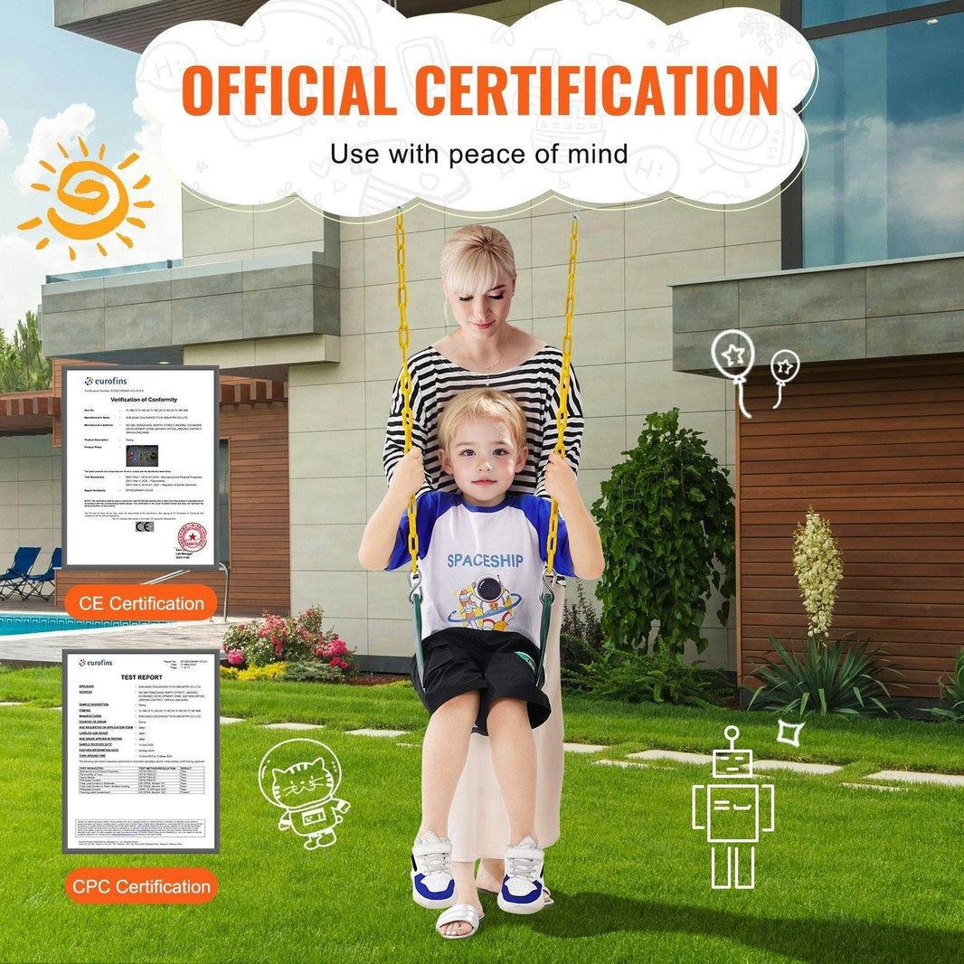 2-Pack Swing Seats Swings Replacement For Outdoor Swing Set 66 Inch Chain - EX-STOCK Canada