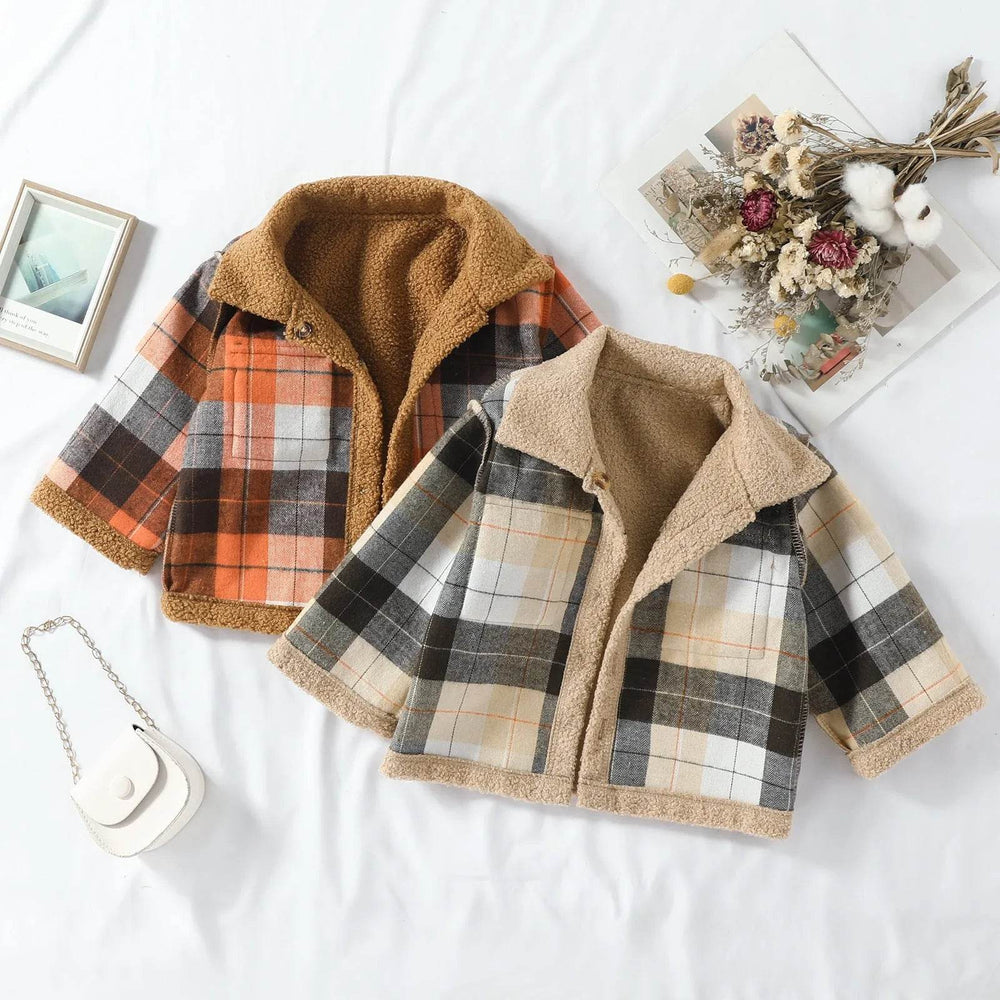 Autumn New Plush Plaid Reversible Coat - EX-STOCK Canada