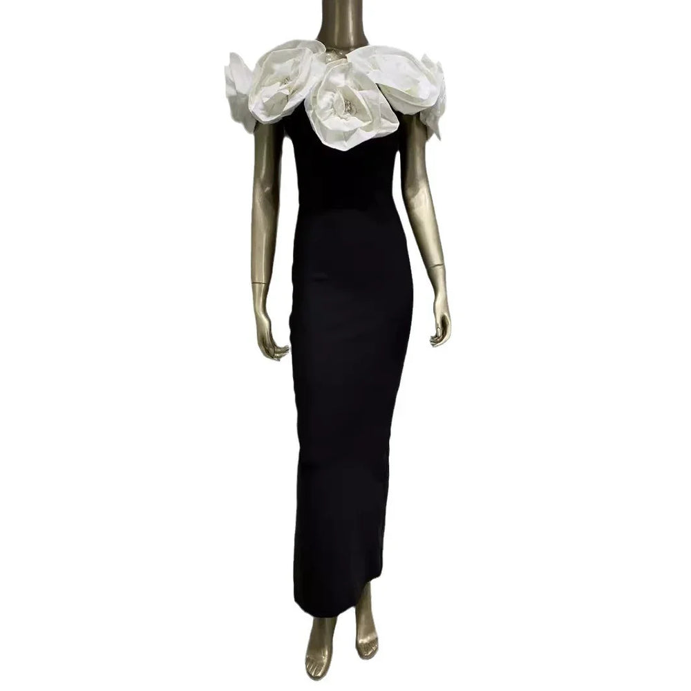 Women's Bandage White Large Flower Dress EX-STOCK Canada