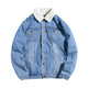 Winter Fleece-lined Denim Coat For Men Thickened Jeans jacket - EX-STOCK Canada