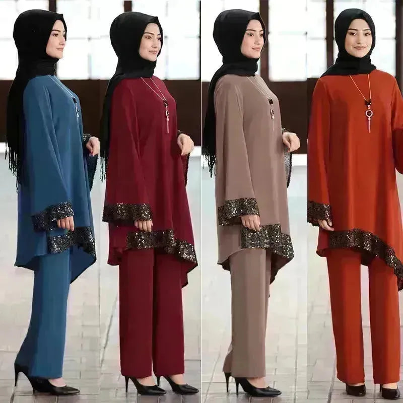 CO ORD SET PER ARABWOMEN OUTFIT A TUOI PIETTO PER ABBRYWOMEN HIJAB SULLA PER DONNE