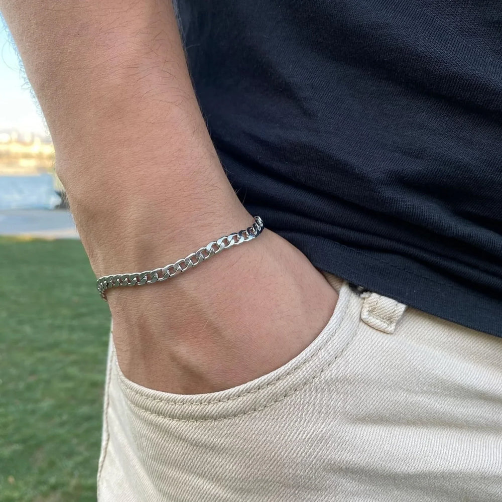 New Men's Cuban Chain Bracelet Set EX-STOCK Canada