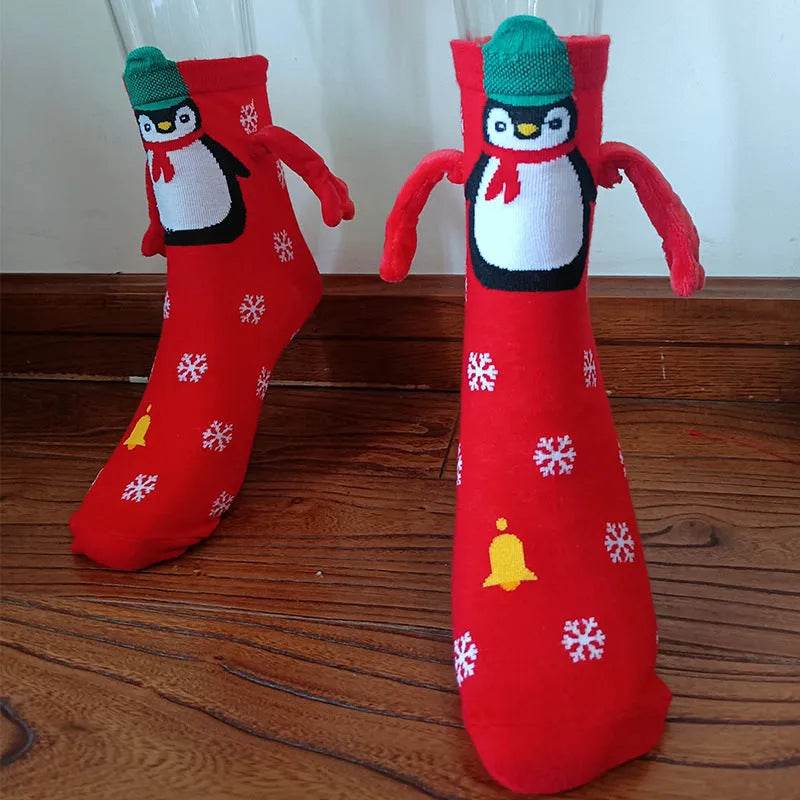 Christmas Stockings Autumn Winter Cotton Magnet Lodestone Hand Tube Socks - EX-STOCK Canada