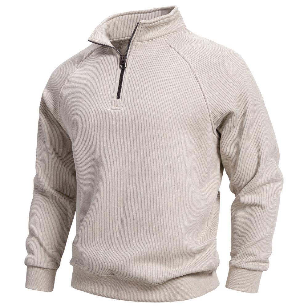 Suéter europeo y americano de medio cierre con cuello alto, de forro polar, para hombre, combinable con todoEX-STOCK Canada