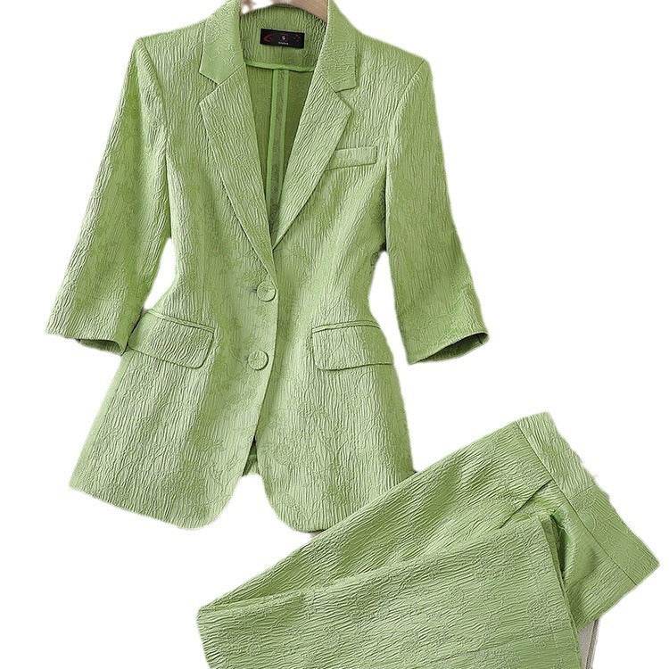 Half Sleeve Blazer And Pant Suit Ladies Women Female Jacket pant suit for women - EX-STOCK Canada