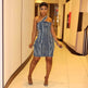European And American Fashion Sleeveless Suspenders Elastic Denim Stitching fitted Dress - EX-STOCK Canada