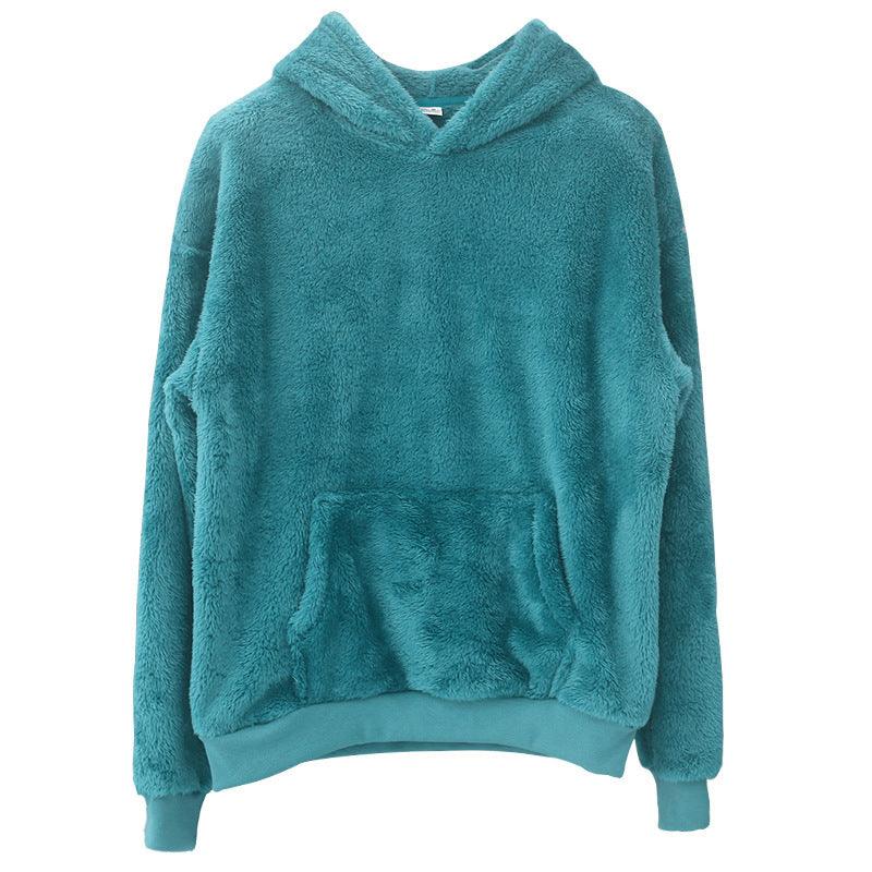 Double-sided Velvet Hooded Sweater Men's Plush Sweatshirt With Pockets EX-STOCK Canada