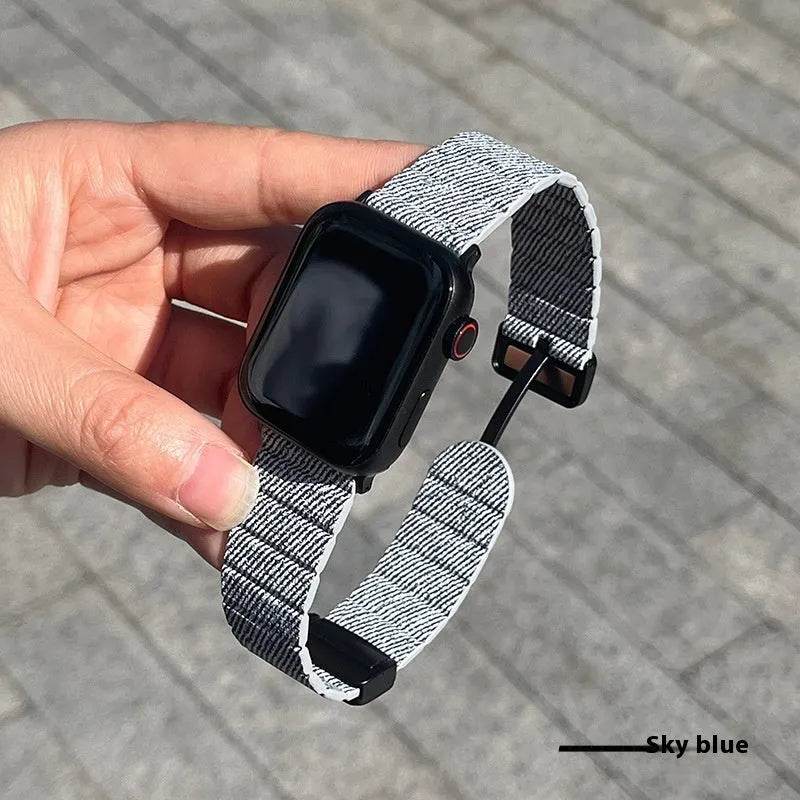 Slim Denim Magnetic Buckle Watch Strap - EX-STOCK Canada