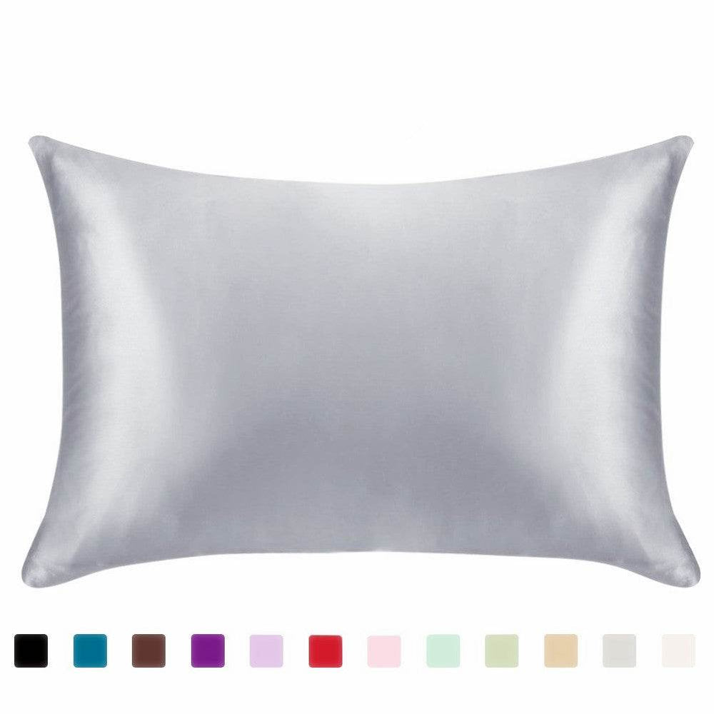 Pillowcase Satin Solid Color Simulation Silk Single Pillowcase Ice Silk Pillowcase - EX-STOCK Canada