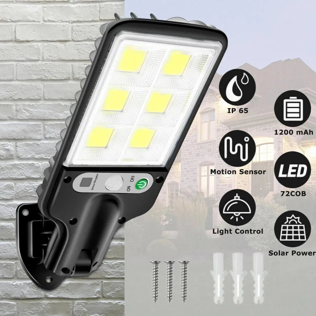 LED Solar Motion Sensor Light Bright Garden Outdoor Street Wall Lamp Solar Wall Lamp Lights Outdoor Road Lamp For Garden, Yard, Garage, Path - EX-STOCK CANADA