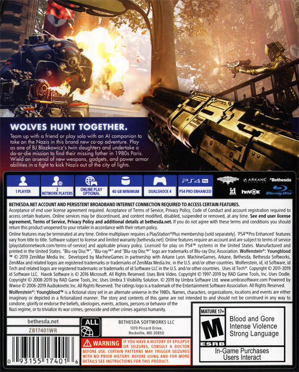 WOLFENSTEIN - YOUNGBLOOD (gebraucht)