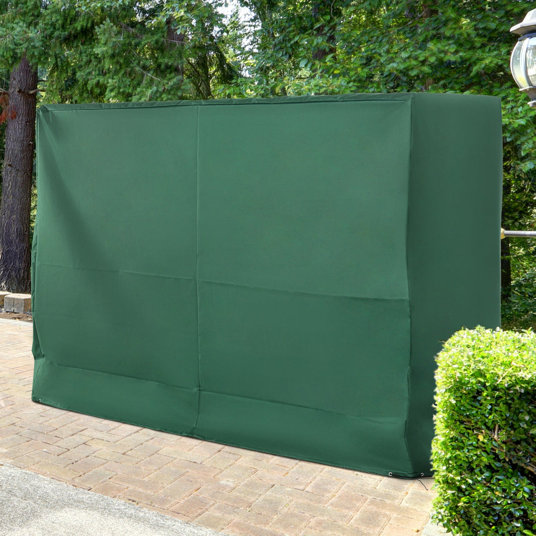 600D Oxford 3-Seater Patio Swing Cover Outdoor Swing Chair Cover Rain Protection Waterproof Anti-UV, Dark Green EX-STOCK