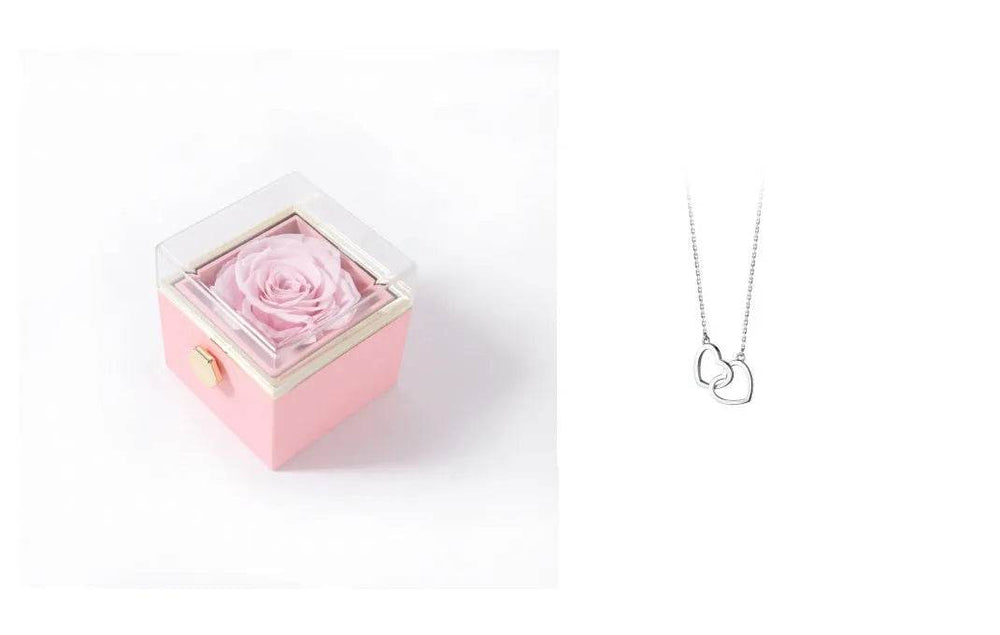 Fashion Acrylic Rotating Valentine Rose Jewelry gift Box - EX-STOCK Canada