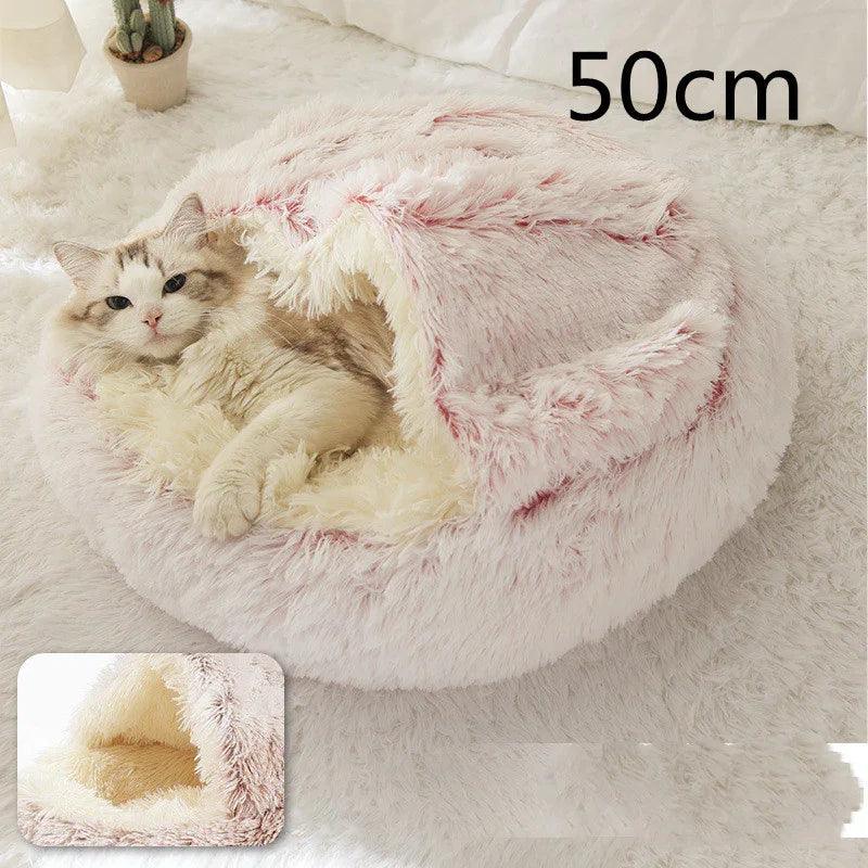 2 In 1 Dog And Cat Bed Pet Winter Bed Round Plush Warm Bed House Soft Long Plush Pets Bed Pet Products EX-STOCK Canada