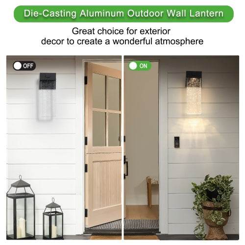 Outdoor Waterproof Transparent LED Crystal Wall Light Supports Many Types Of Bulb-2 Packs - EX-STOCK Canada
