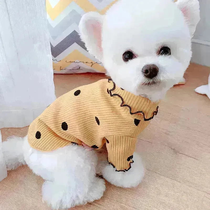 Camicia per cuccioli in pile per animali domestici Abbigliamento per gatti per cani per autunno e inverno