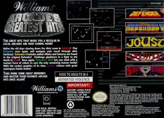 Les plus grands succès de Williams Arcade (usagé)