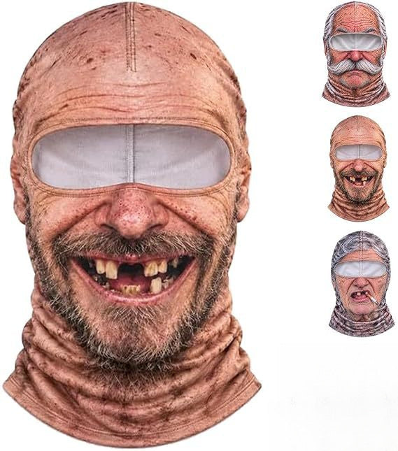 Realistic Winter Ski Face Mask Windproof Thermal Balaclava For Outdoor Sports And Parties | EX-STOCK product gallery photo 4