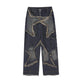 Distressed Denim Pant for women Oversized Streetstyle Patch Cargo Jeans Pant - EX-STOCK Canada