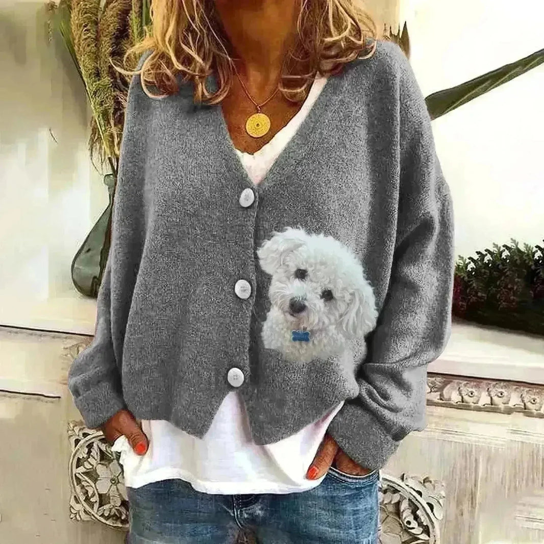 Christmas Abstract Printing Casual Cloak Coat Cardigan Sweater - EX-STOCK CANADA