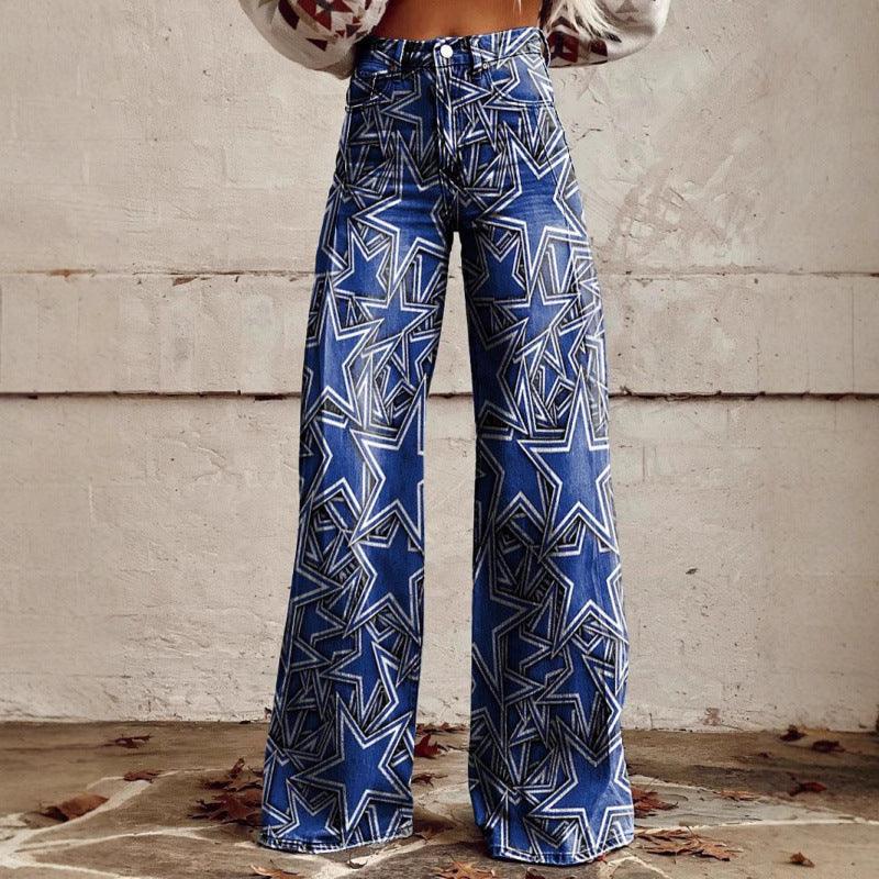 Women's Simple Pants With A Printed Pattern