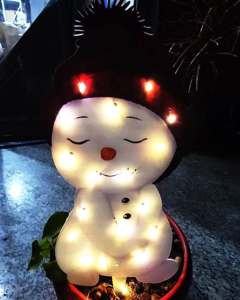 Christmas Scene Decoration With LED Lights Christmas Snowman Ornaments - EX-STOCK Canada