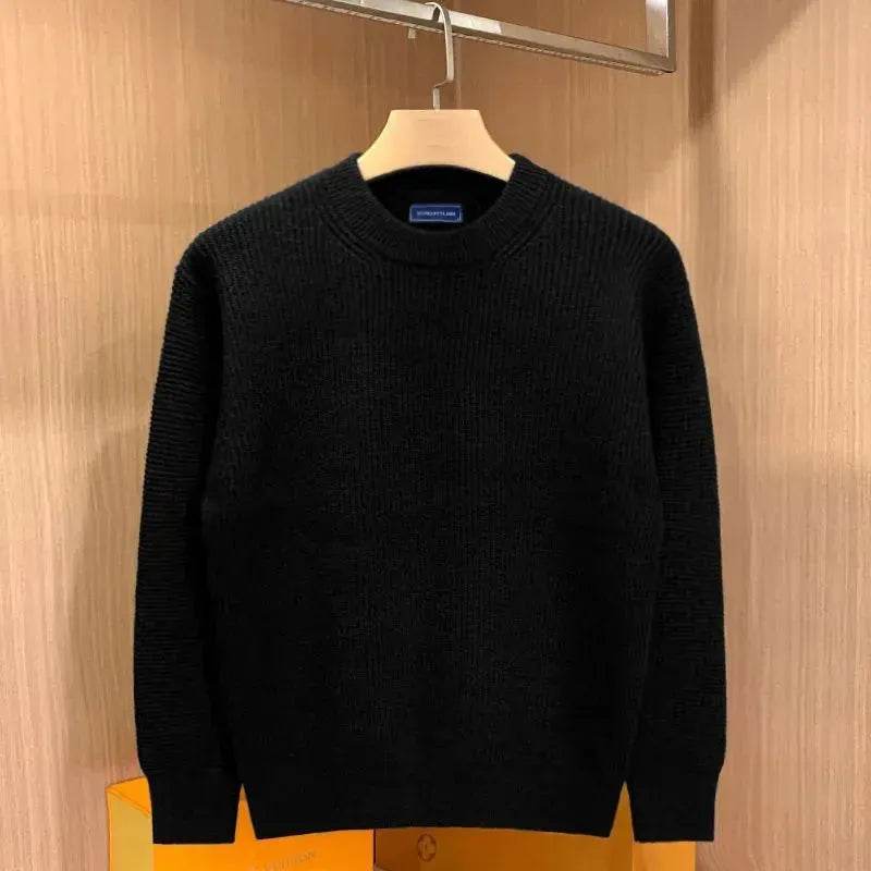 Autumn Fashion Knitted Woolen Thick Round Neck Pullover Sweater for men - EX-STOCK Canada