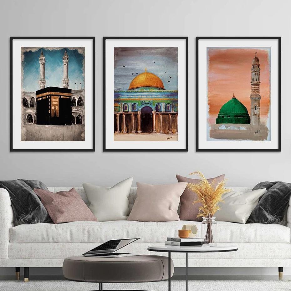 Arte Abstracto Mezquita Árabe Lugar Sagrado Mural Decorativo - EX-STOCK Canada