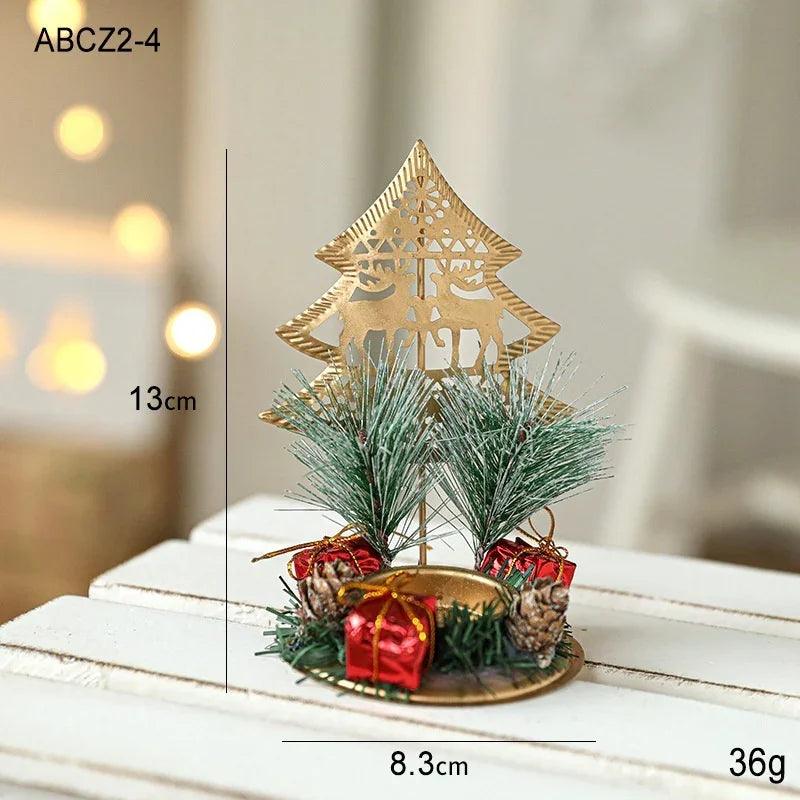 Bougeoir de Noël en fer forgé doré pour décoration de fenêtreEX-STOCK Canada
