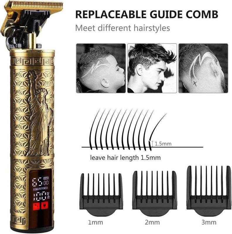 Beard Trimmer Hair Clippers Cordless Hair Cutting Kit Barber Shaving Machine For Men USB Rechargeable 1 PCS - EX-STOCK Canada