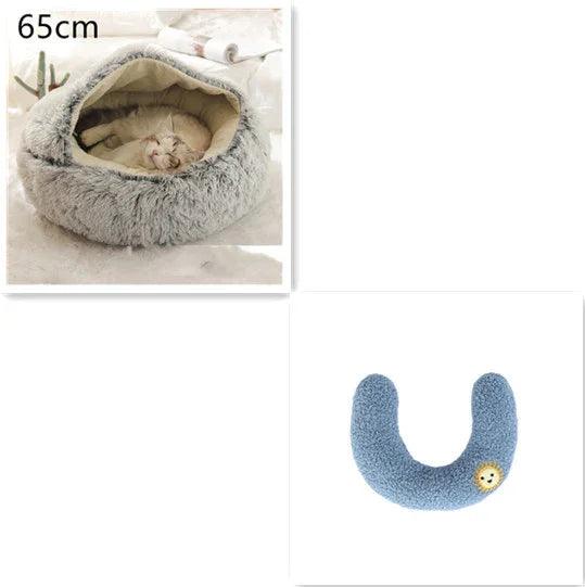 2 In 1 Dog And Cat Bed Pet Winter Bed Round Plush Warm Bed House Soft Long Plush Pets Bed Pet Products EX-STOCK Canada