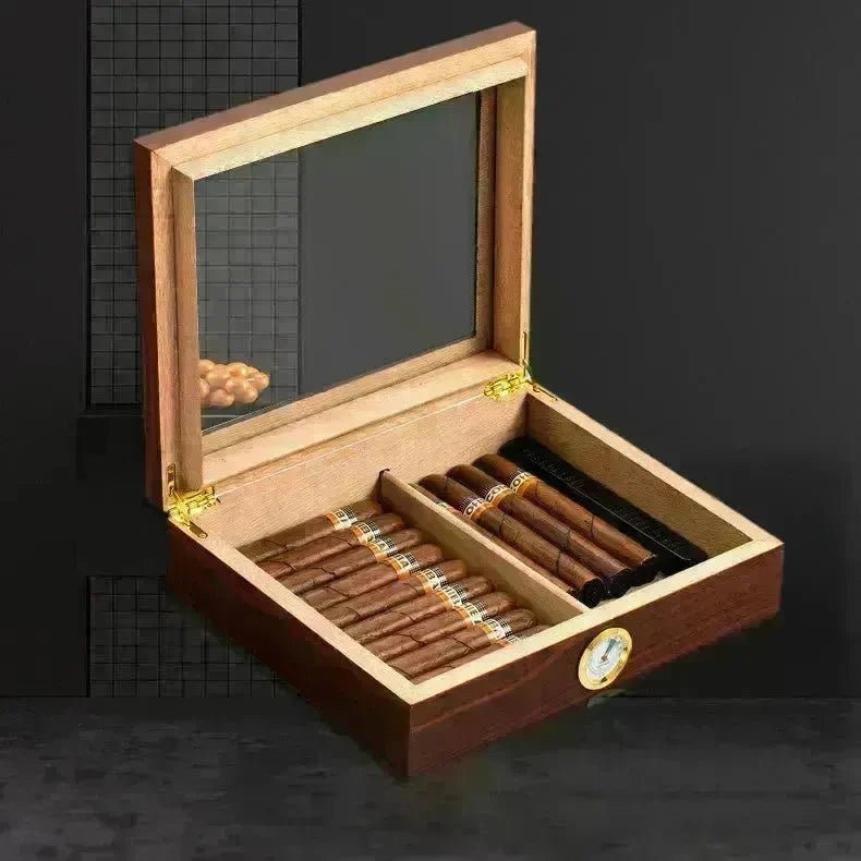 Large Capacity Wooden Storage Humidor Cigar Box - EX-STOCK CANADA