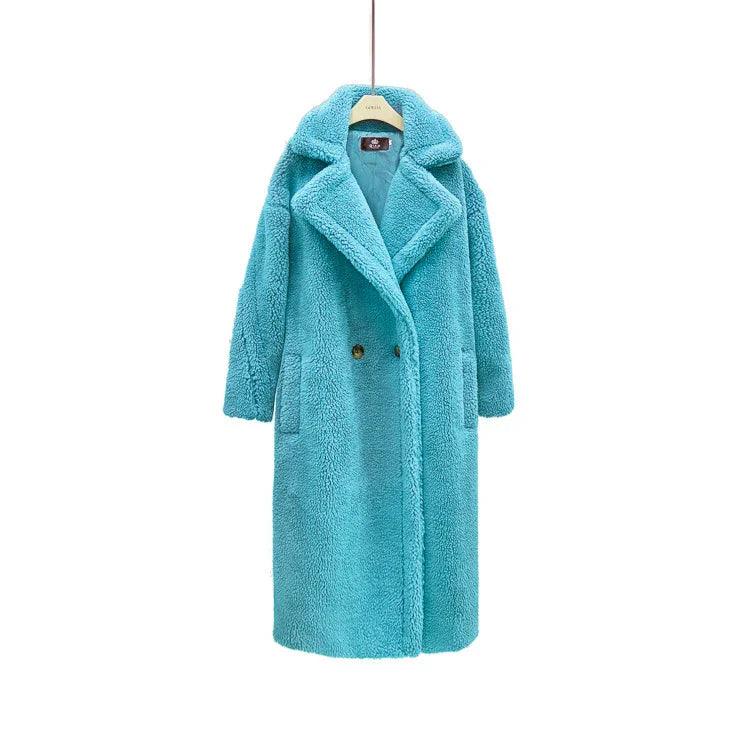 Manteau en peluche pour femmes, long manteau en agneau, hiverEX-STOCK Canada