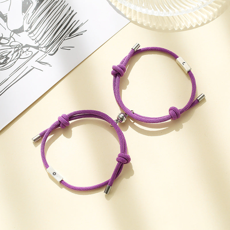 Alloy Sun And Moon Couple Bracelets A Pair - EX-STOCK Canada