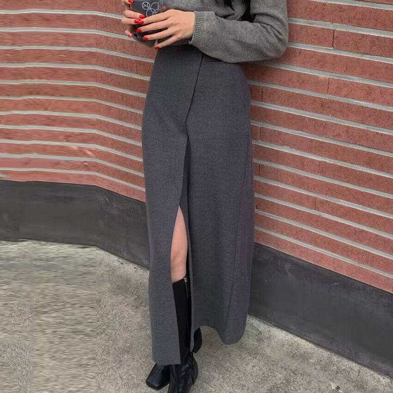Formal Versatile Slit Long Split Skirt - EX-STOCK Canada