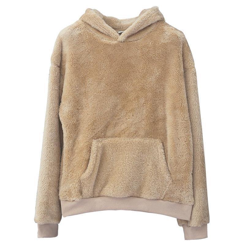 Double-sided Velvet Hooded Sweater Men's Plush Sweatshirt With Pockets EX-STOCK Canada