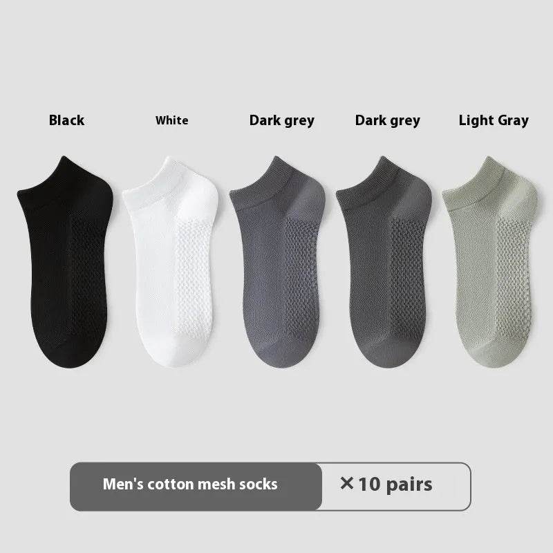 Cotton Anti-Pilling Ankle socks absorbing Invisible Tight Mesh Boat Socks - EX-STOCK Canada