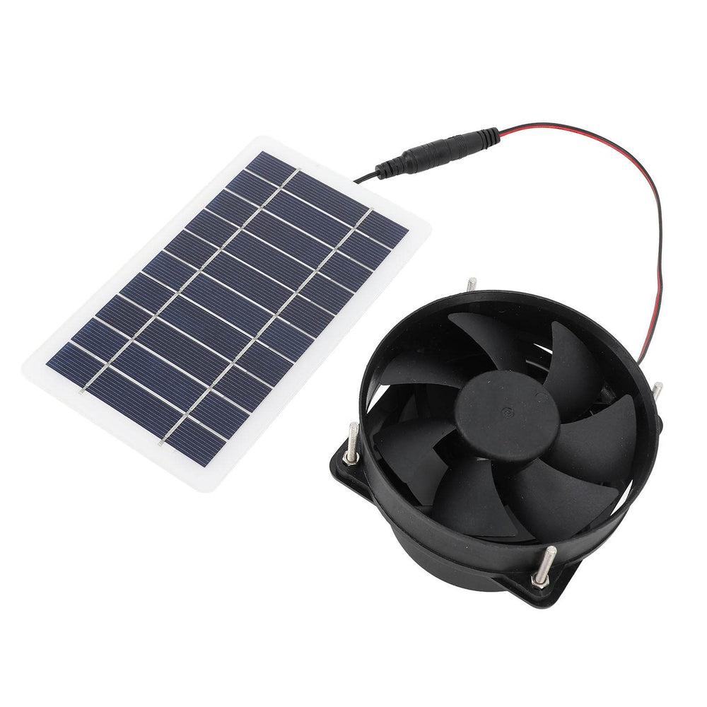 10W Solar Panel Powered Fan Kit Monocrystalline Silicon Solar Powered Exhaust Fan Portable Silent Solar Panel Fan for Outdoor - EX-STOCK Canada