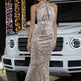 Fashion Halter neck Sheath Velvet Banquet Evening Party Dress - EX-STOCK Canada