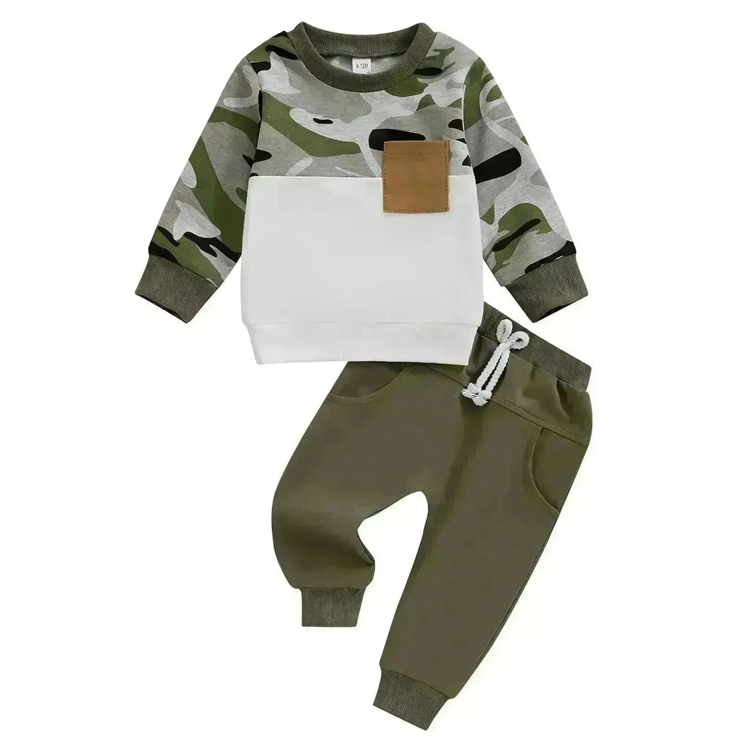 Autunno per bambini e camuffi invernali abiti unisex due pezzi per bambini