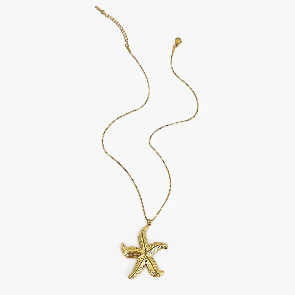 Women's necklace - Stainless Steel Starfish Conch Necklace - EX-STOCK Canada