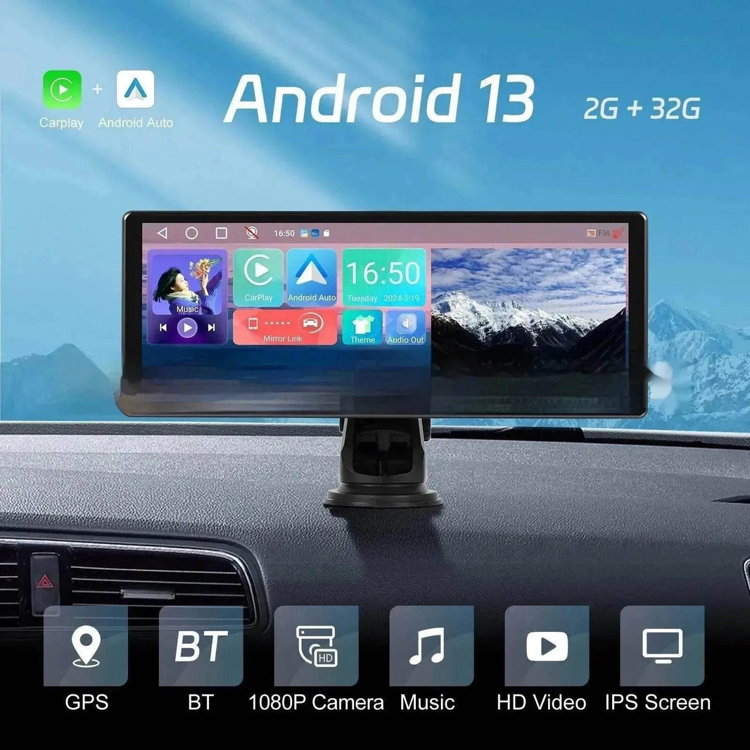 Smart Full Touch HD Android 130 PND WiFi Version2 Auto Play HD Screen Display Steering Wheel Control, Reversing Assistance Car Camera , Supports Wireless Bluetooth Connection and FM Transmitter - EX-STOCK Canada