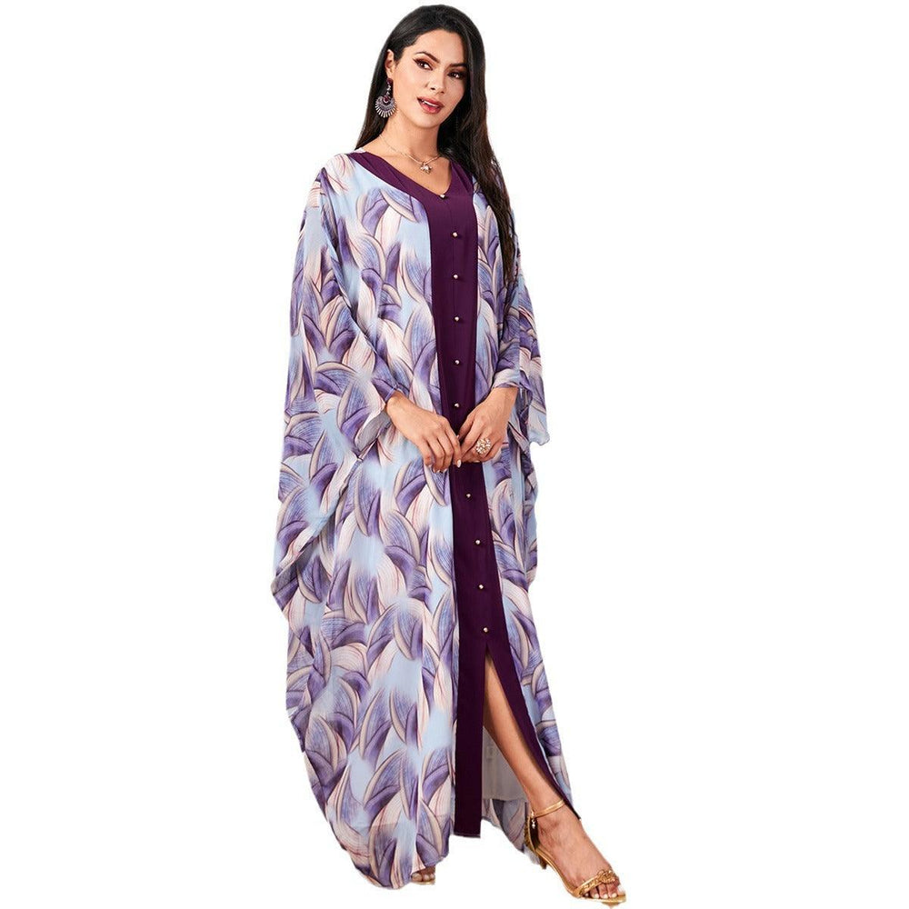 Robe à manches longues pour femmes avec imprimé arabe - EX-STOCK Canada