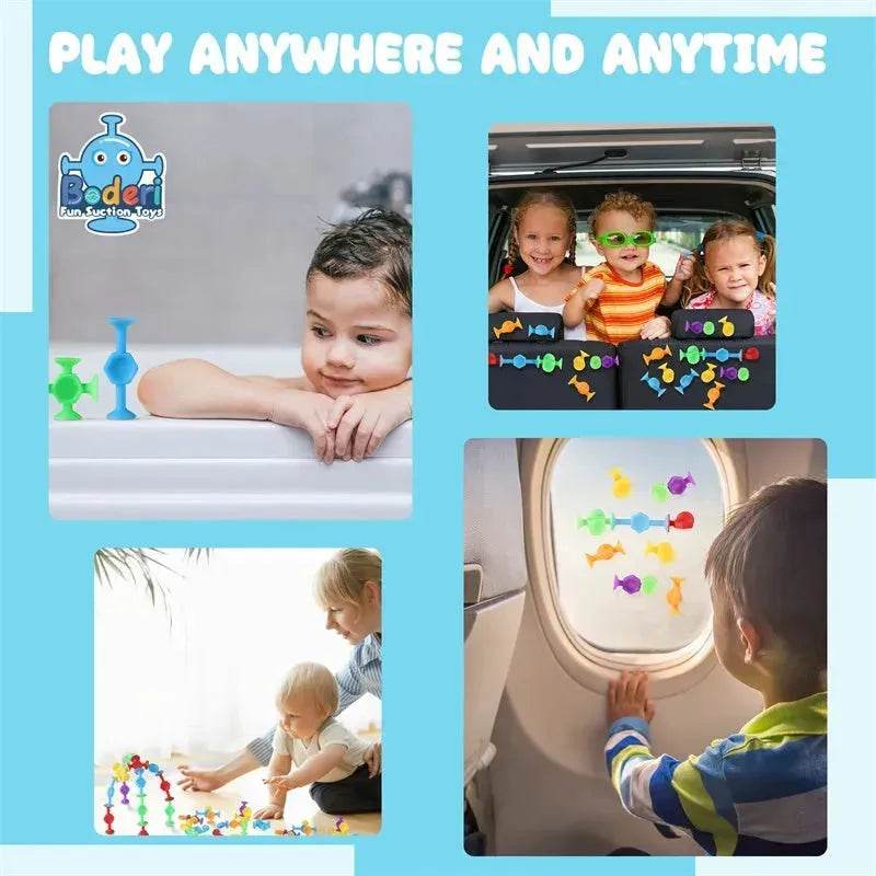 114pcs Silicone Suction cup building toys for Kids - EX-STOCK Canada