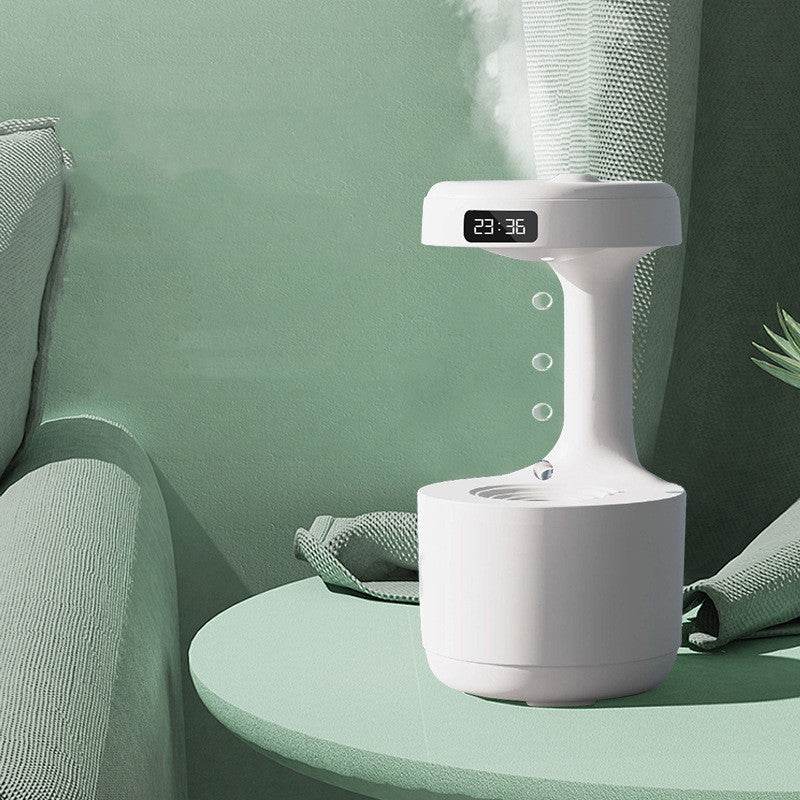 Bedroom Anti-Gravity Humidifier With Clock Water Drop Backflow Aroma Diffuser Large Capacity Office Bedroom Mute Heavy Fog Household Sprayer - EX-STOCK Canada