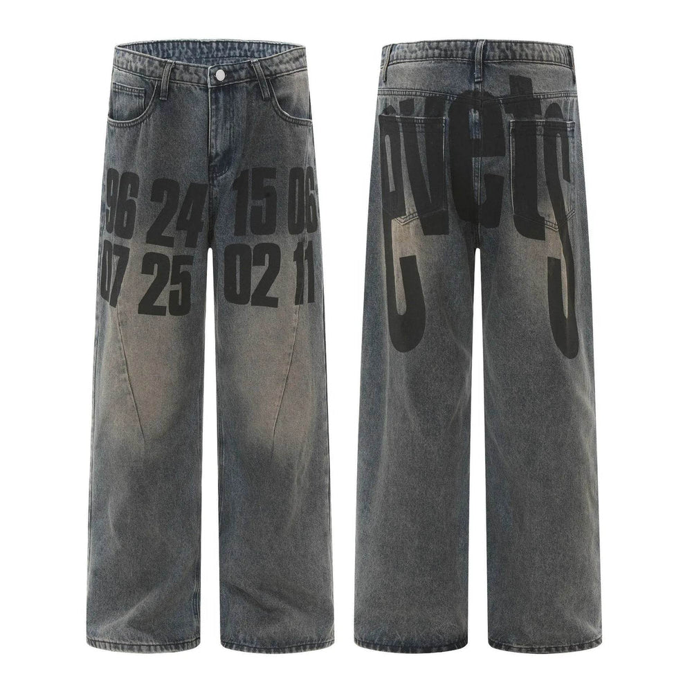 High Street American Washed Distressed Baggy Denim Baggy Jeans Pant Pant unisex - EX-STOCK Canada
