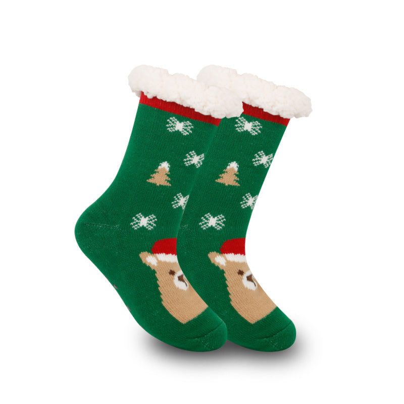 Christmas Women's Thickened Fleece-lined Room Socks EX-STOCK Canada