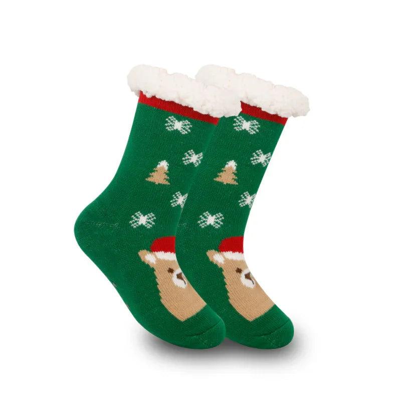 Christmas Women's Thickened Fleece-lined Room Socks EX-STOCK Canada