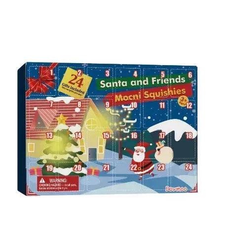 Dowmoo Christmas Pinch Joy Advent Calendar Blind Box, 24 Boxes Christmas Surprise Blind Box Rubber Animal Toys - EX-STOCK Canada