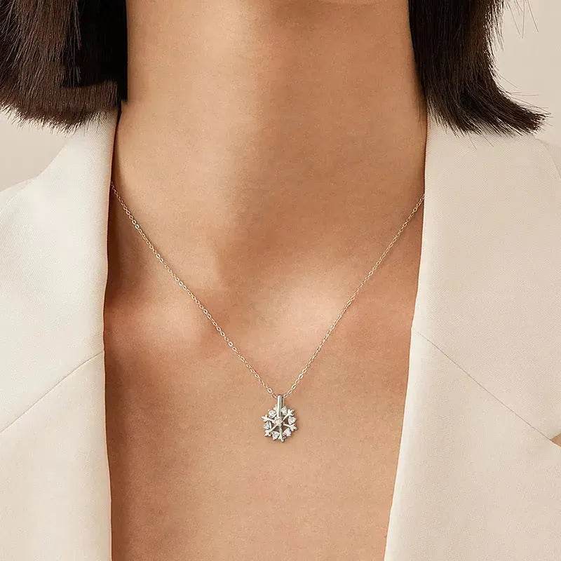 Luxury Rhinestone Christmas Snowflakes Necklace Gift for women - EX-STOCK Canada